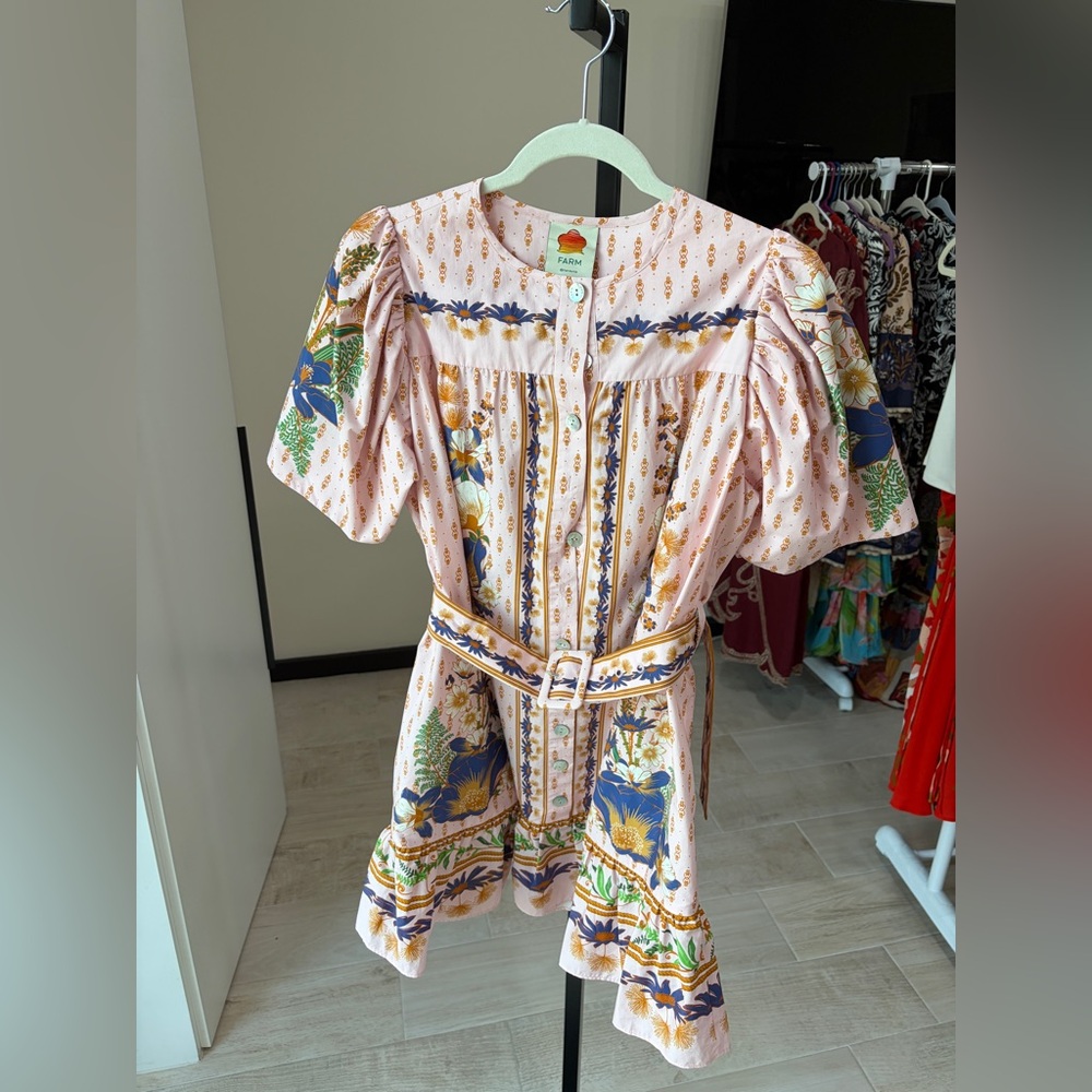 FARM Rio Pink Floral Printed Mini Dress - Picture 9 of 10